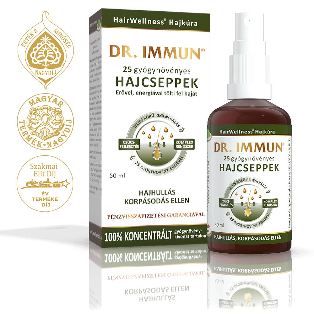 DR. IMMUN® 25 gyógynövényes Hajcseppek - Hajhullás ellen